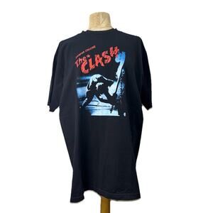 The Clash London Calling Heavy Metal Black T-Shirt Size XL Punk Rock Y2K